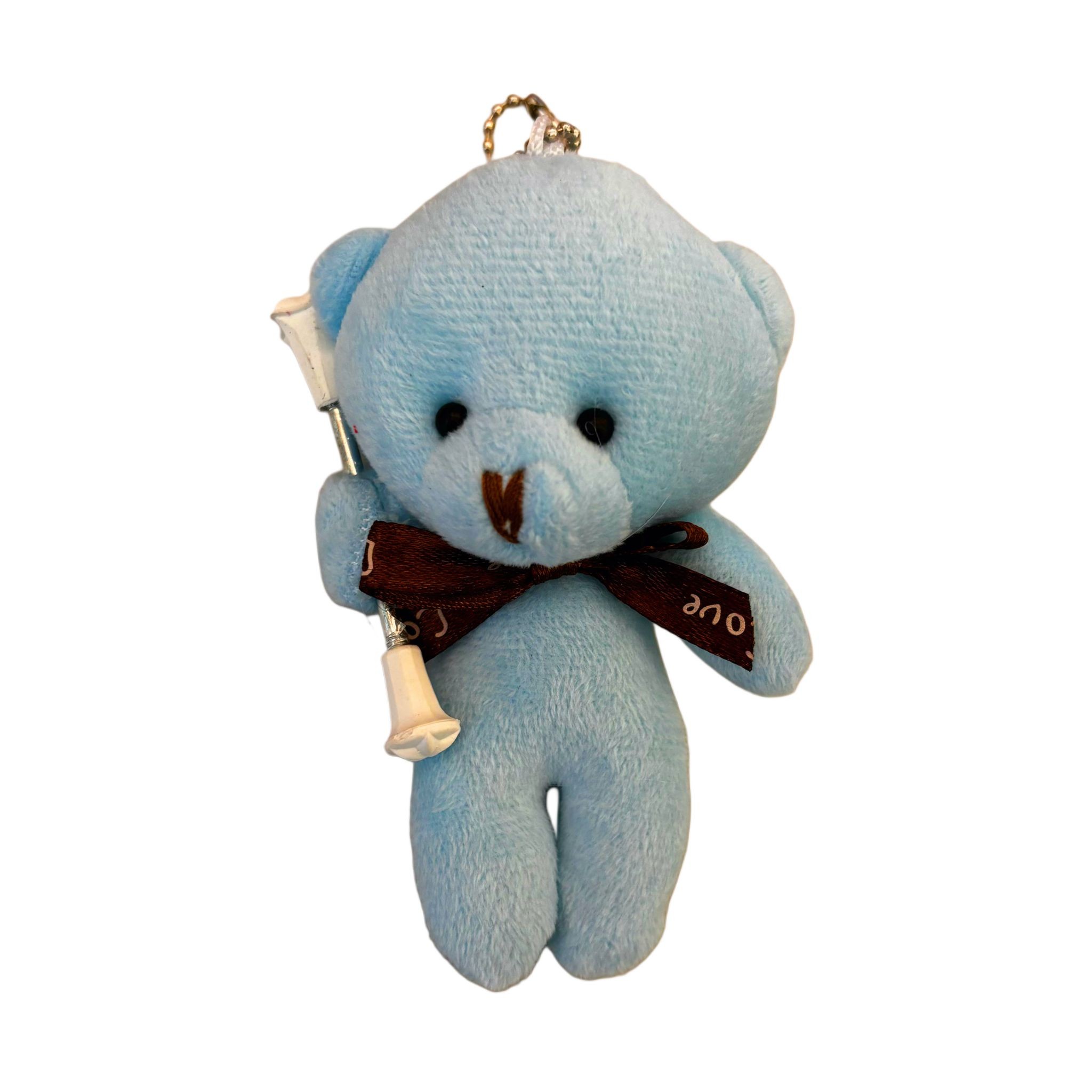 Soft Toy Twirling Baton Bear Light Blue